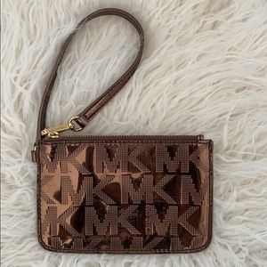 Michael Kors Metallic Wristlet